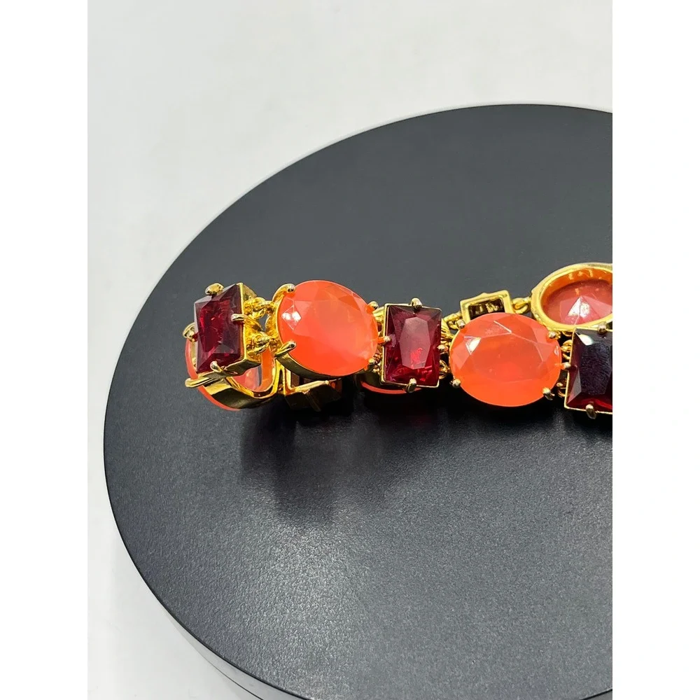 Kate Spade New York‎ Hancock Park Orange Red Rhinestone Bracelet